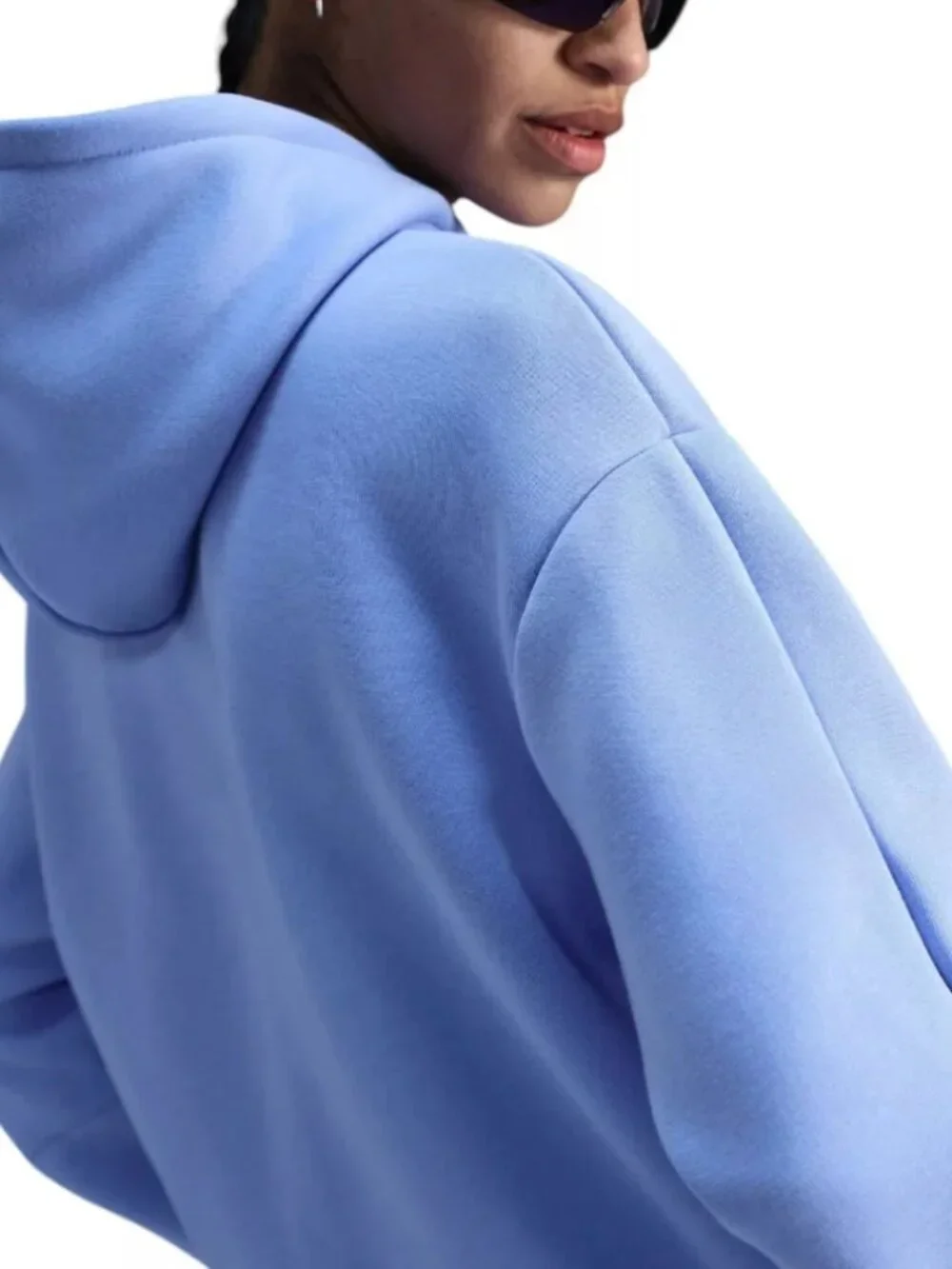 Nike Tech Pack Periwinkle Blue Cropped Boxy Pullover Hoodie Sportswear XS